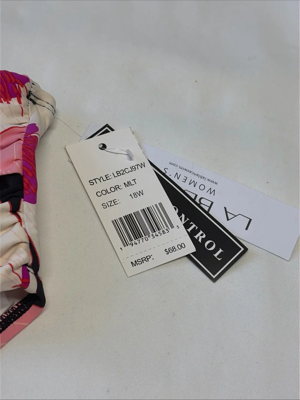 La Blanca Women’s 18W Tummy Control Multicolor Tropical Swimsuit Bottoms $68